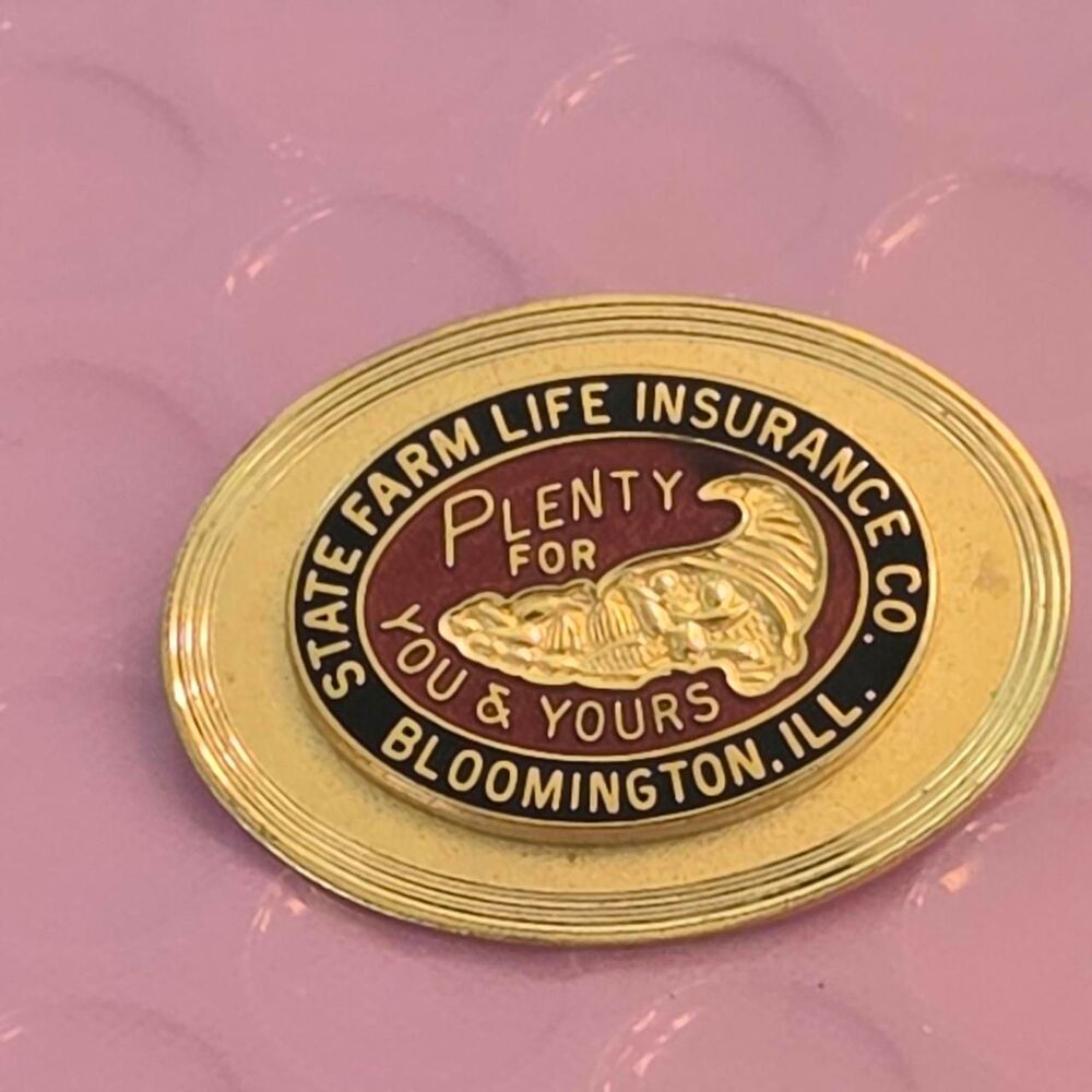 Vintage State Farm Life Insurance Company gold pin